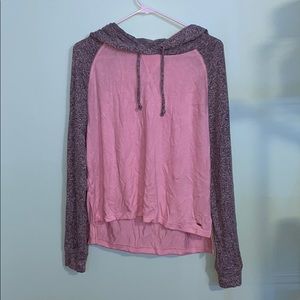 Pink and Gray PINK Hooded Shirt Size S NWT